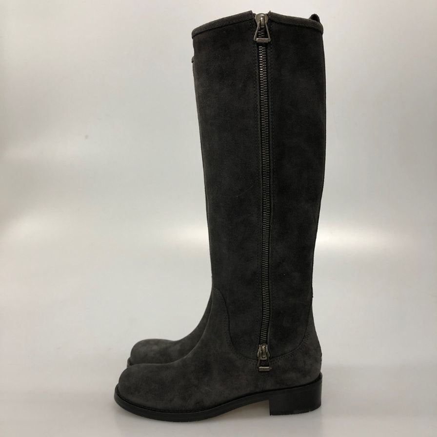 ジミーチュウ ロングブーツ ヌバックレザー サイズ36 レディース グレー系 JIMMY CHOO 約23.0cm【AFD1】