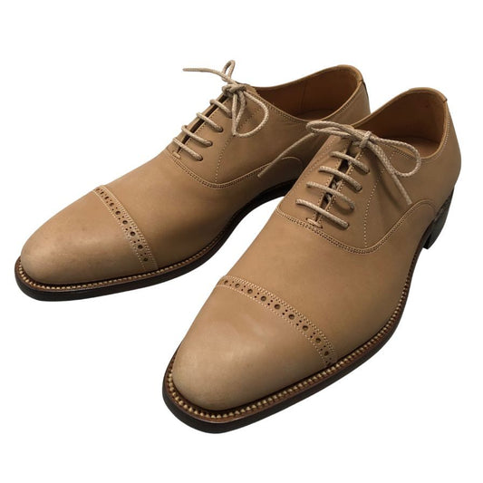 スコッチグレイン レザーシューズ ベルオム 746 ストレートチップ パンチド ベージュ サイズ24 メンズ SCOTCH GRAIN BELHOMME 約24.0cm【AFD9】
