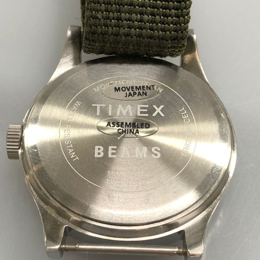 タイメックス ミリタリーウォッチ 腕時計  ビームス コラボ  3針 ブラック文字盤    TIMEX【AFI12】【中古】