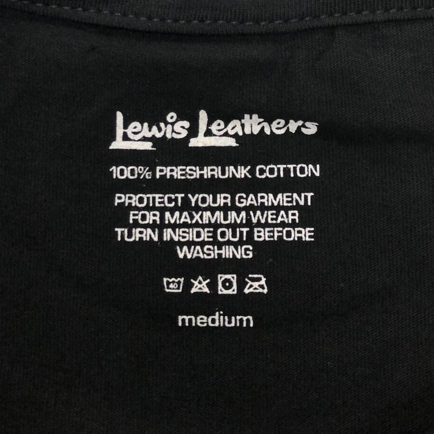 新品同様◆ルイスレザーズ Tシャツ2枚パック Plain Pocket 2 T-shirts Pack ユニセックス サイズM ブラック Lewis Leathers 【AFB51】