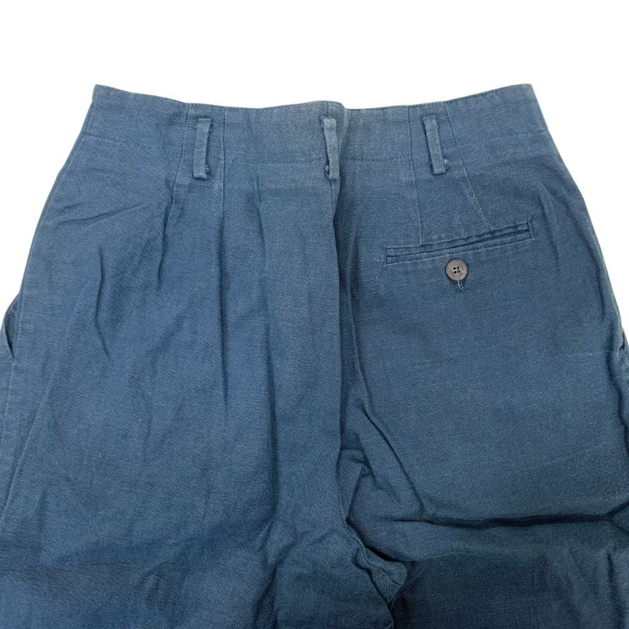 エルエルビーン パンツ ツータック コットン メンズ ネイビー サイズM相当  L.L.Bean 【AFB43】
