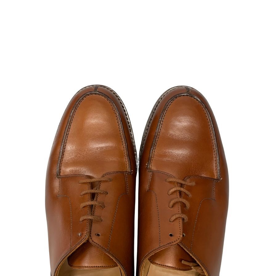 美品◆クロケット&ジョーンズ レザーシューズ Uチップ モールトン ブラウン メンズ サイズ9E CROCKETT&JONES Moreton【AFⅮ13】