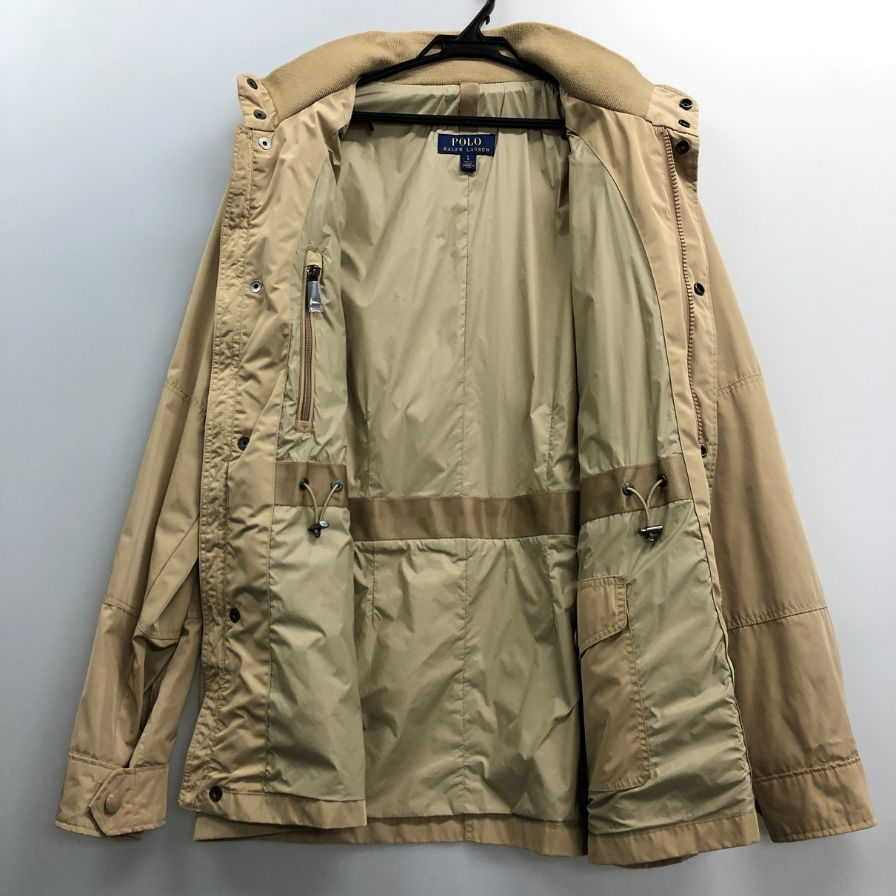 極美品◆ポロ ラルフローレン 国内正規 ナイロン フィールドジャケット ダブルジップ メンズ サイズL カーキ Polo Ralph Lauren 【AFA3】