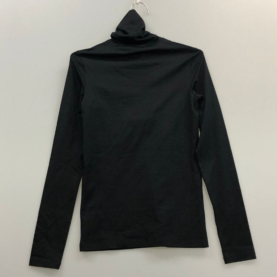 美品◆ジルサンダープラス カットソー タートルネック ロンT 長袖 Tシャツ ストレッチ ハイネック ブラック サイズS メンズ JIL SANDER＋ 【AFB28】