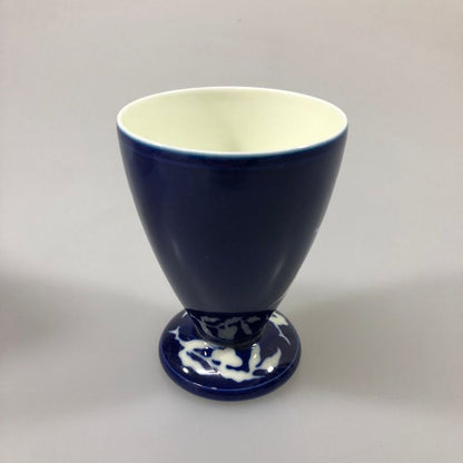 深川製磁 草花折枝白抜紋 ゴブレット【AFI22】【中古】