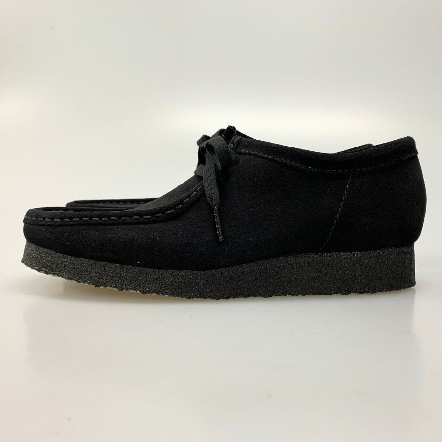 クラークス デッキシューズ ワラビー  スエード クレープソール メンズ ブラック サイズ25cm CLARKS 約25.0cm【AFC29】