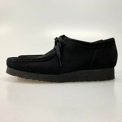 クラークス デッキシューズ ワラビー  スエード クレープソール メンズ ブラック サイズ25cm CLARKS 約25.0cm【AFC29】