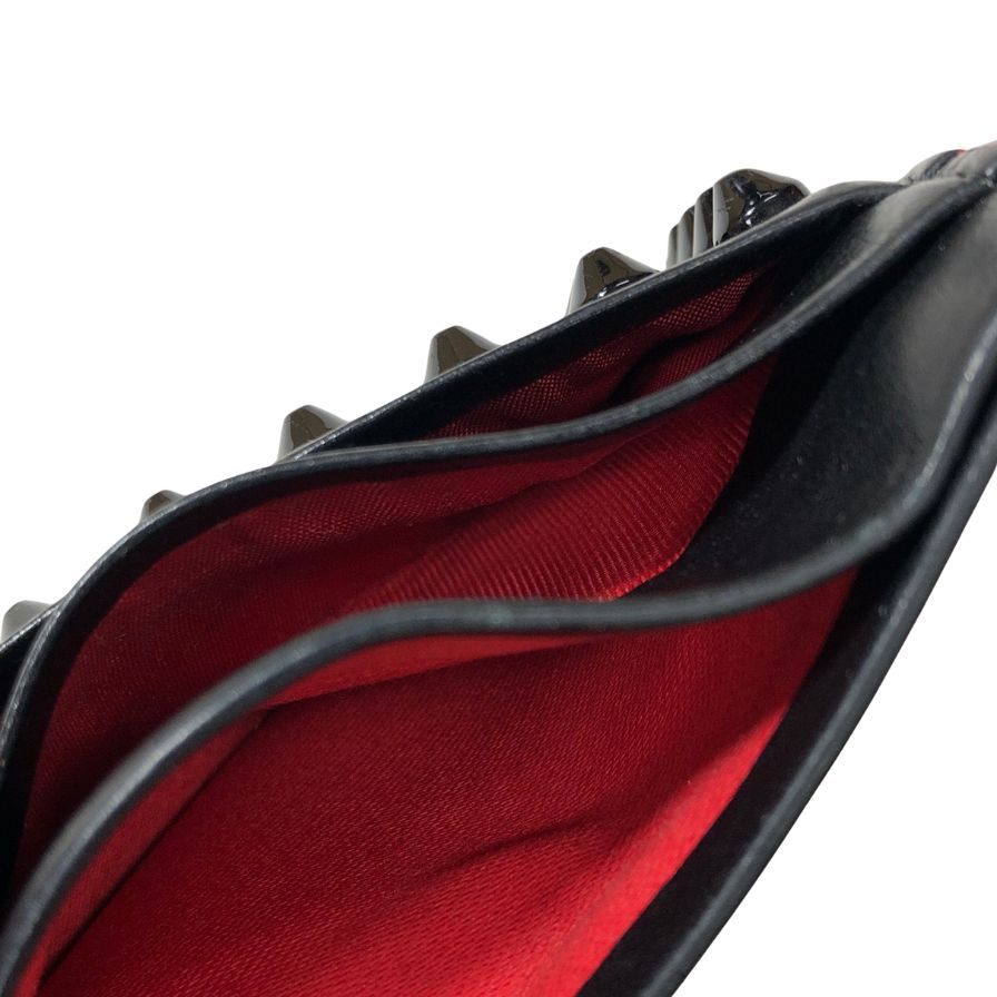 クリスチャンルブタン カードケース キオス スパイクスタッズ レザー ブラック メンズ Christian Louboutin KIOS【AFI17】