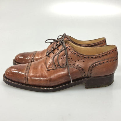 シルヴァノ ラッタンジ セミブローグ カーフ ブラウン UK７ Silvano Lattanzi 約25.5cm【AFC9】
