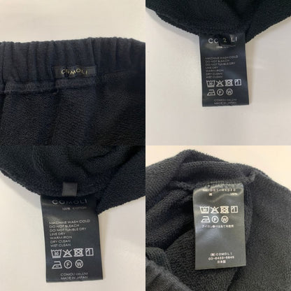 コモリ 26SS LWコットン裏毛 ショーツ ブラック メンズ サイズ2 D01-05020 COMOLI 【AFB7】