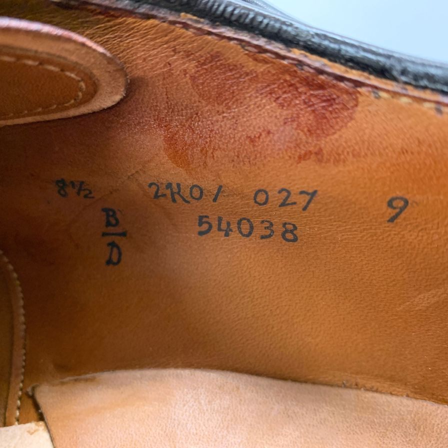 オールデン レザーシューズ Uチップ 54038 コードバン サイズ8.5 バーガンディ ALDEN ビジネスシューズ 約26.5cm【LA】【中古】