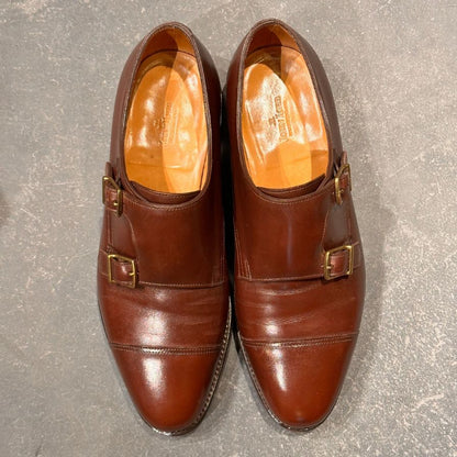 ジョンロブ レザーシューズ ウィリアム ダブルモンク カーフ 9795Rラスト サイズUK6E メンズ ブラウン JOHN LOBB ビジネスシューズ 約24.5cm【LA】【中古】