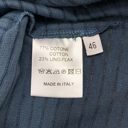 未使用◆ロベルトコリーナ クルーネックロングTシャツ ブルーグラデ メンズ 46サイズ Roberto Collina 【AFB23】