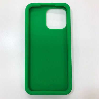 ボッテガヴェネタ iPhoneケース iPhone15ProMAX ラバー イントレチャート ライトグリーン系 BOTTEGA VENETA【AFI18-3】【中古】