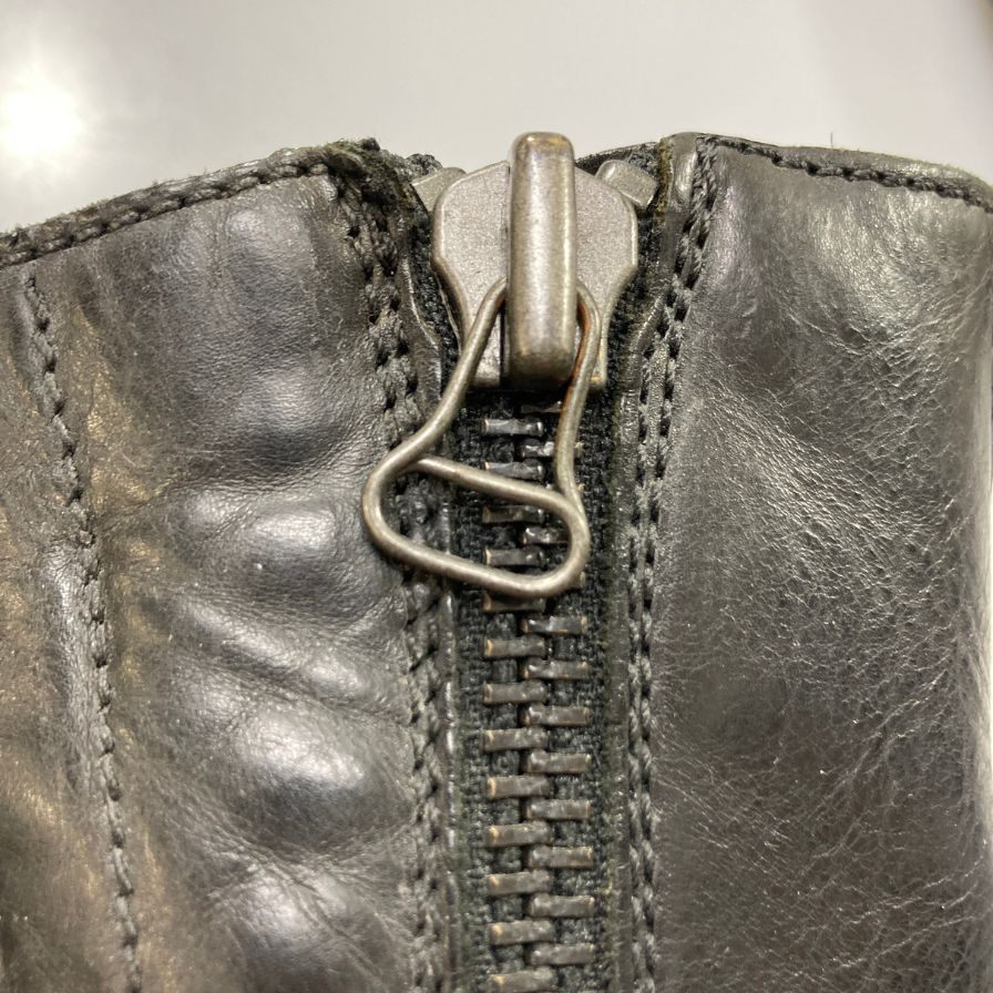 ブッテロ サイドジップブーツ レースアップ B2904 カーフ ブラック サイズ42 BUTTERO 約26.5cm【AFD8】