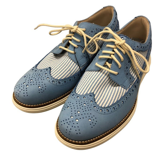 コールハーン レザーシューズ C38485 オリジナルグランドリマスタードロングウィングオックスフォード サイズ8 ブルー系 メンズ COLE HAAN 約26.5cm【AFC5】