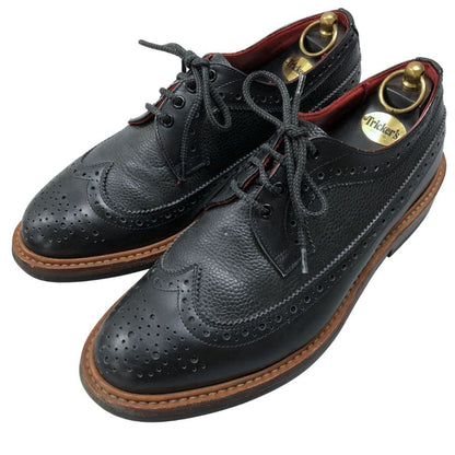 トリッカーズ レザーシューズ ウィングチップ Golosh Brogues M7306 ブラック メンズ サイズ7.5 Tricker’s ビジネスシューズ 約26.0cm【LA】【中古】