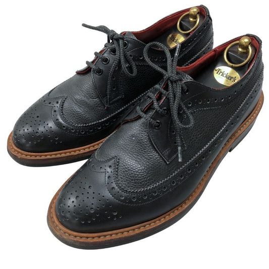 トリッカーズ レザーシューズ ウィングチップ Golosh Brogues M7306 ブラック メンズ サイズ7.5 Tricker’s ビジネスシューズ 約26.0cm【LA】【中古】