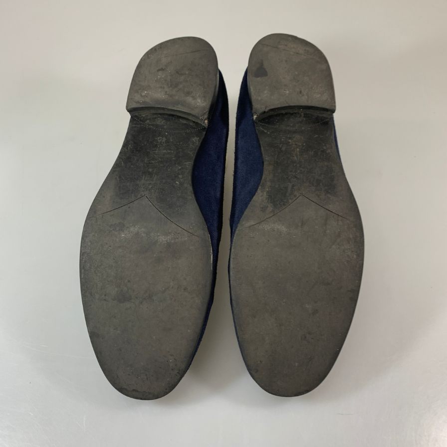 ユナイテッドアローズ ベルジャンシューズ  スエード ネイビー  サイズ40 UNITED ARROWS 約25.0cm【YB2】
