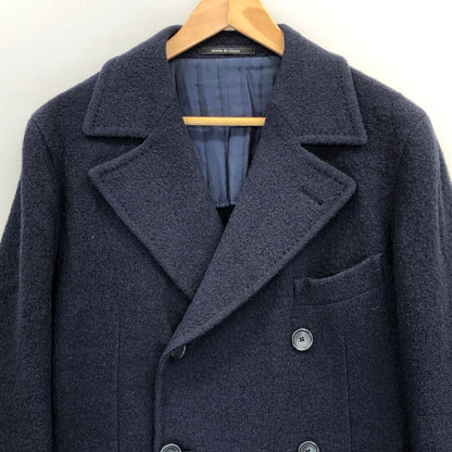 美品◆タリアトーレ ブリッラ ペル イル グスト チェスター コート ダブル ウール ネイビー メンズ サイズ48 Tagliatore Brilla per il gusto 【AFA8】