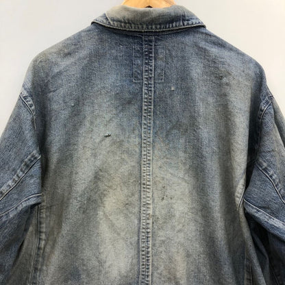 極美品◆アンセルム  デニム カバーオール ジャケット ブルゾン ダメージ加工 25年モデル メンズ サイズ1 Ancellm 【AFB6】