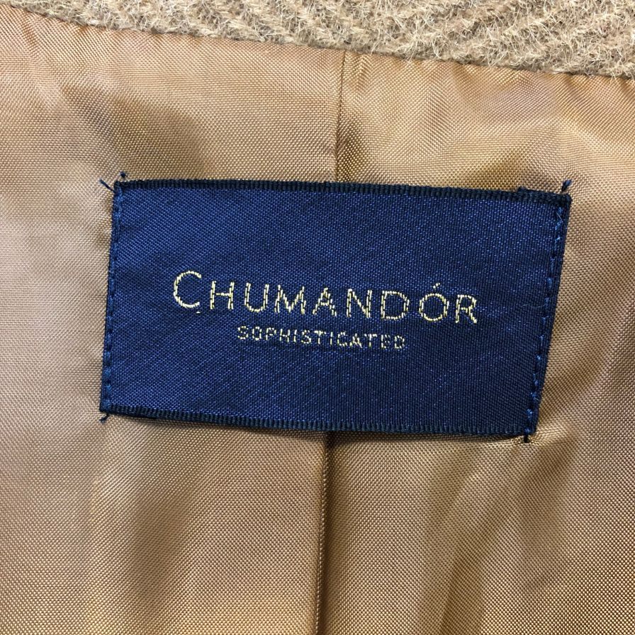 チュマンドール コート ミンクファー 切替 レディース ベージュ系 M CHUMANDOR【AFG1】