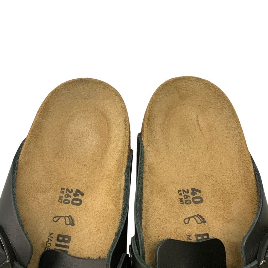 新品同様◆ビルケンシュトック ボストン サンダル レザー メンズ サイズ26.0 ブラック系 BIRKENSTOCK Boston BS【AFD2】