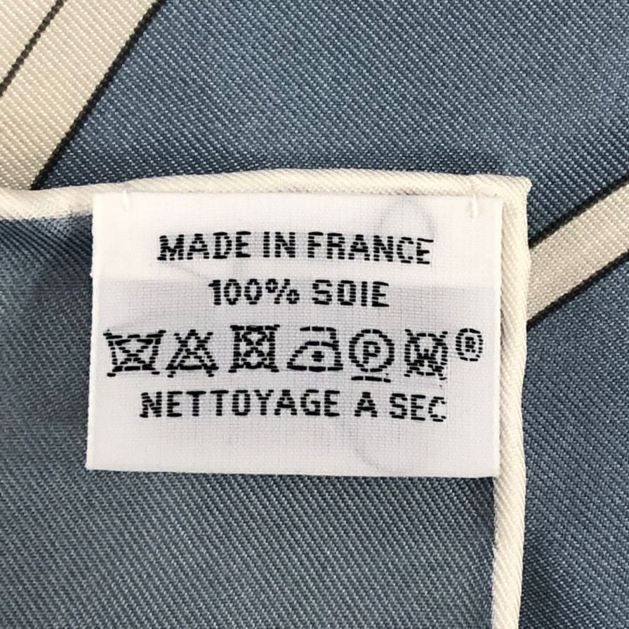 エルメス カレ90 25AW 最後の花束 Bouquet Final ブルー シルク レディース HERMES【AFB55】