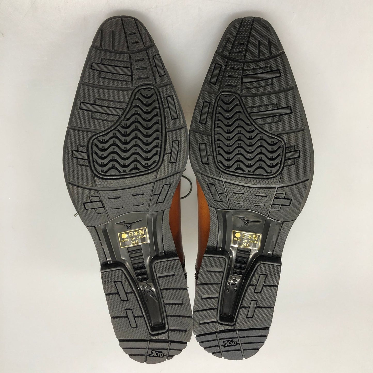 マドラスウォーク ミズノセレクト レザーシューズ ストレートチップ ブラウン系 サイズ24cm madras Walk MIZUNO SELECT 約24.0cm【AFC41-2】