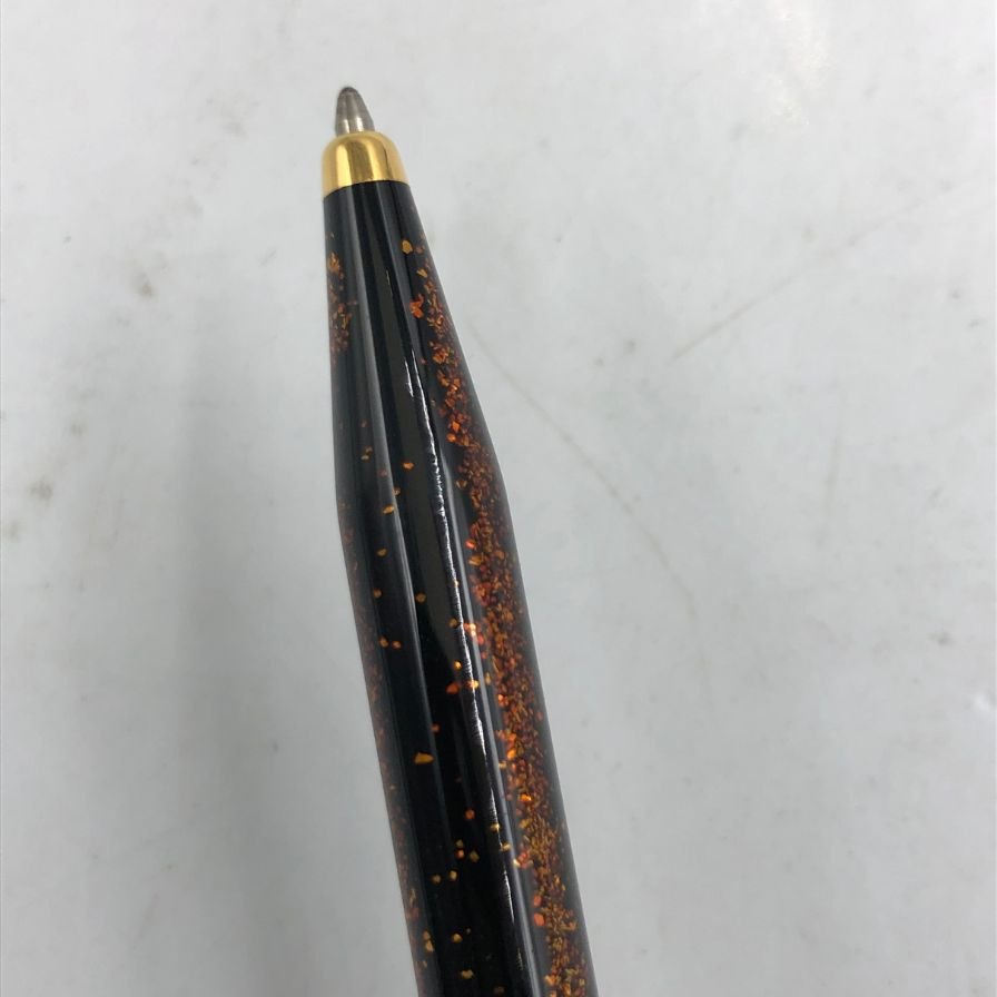 デュポン ボールペン ツイスト式 LAQUE DE CHINE マーブル柄 ブラウン系 ゴールド S.T.Dupont【AFI12】