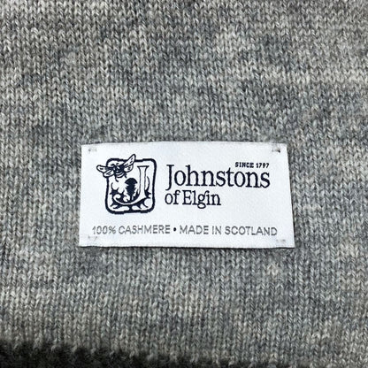 ジョンストンズ オブ  エルガン ストール  リバーシブル グレー カシミヤ ユニセックス  Johnstons of Elgin【AFI21】