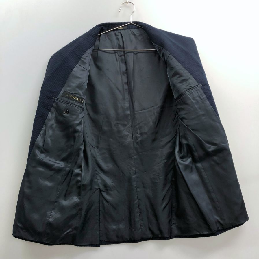中古◆ヴァレンティノ 2B テーラードジャケット サイドベンツ ネイビー メンズ サイズI50 VALENTINO 【AFA12】