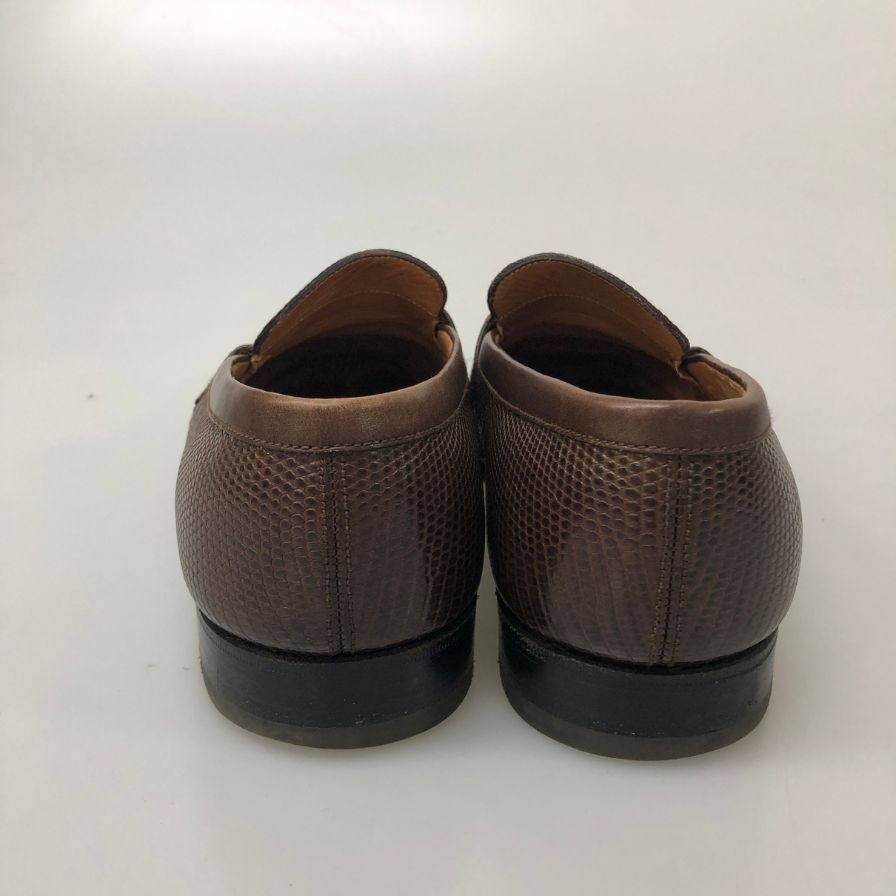 ジェイエムウエストン シグネチャー ローファー 180 リザード ブラウン サイズ6.5F メンズ J.M.WESTON ローファー 約25.5cm【LA】【中古】