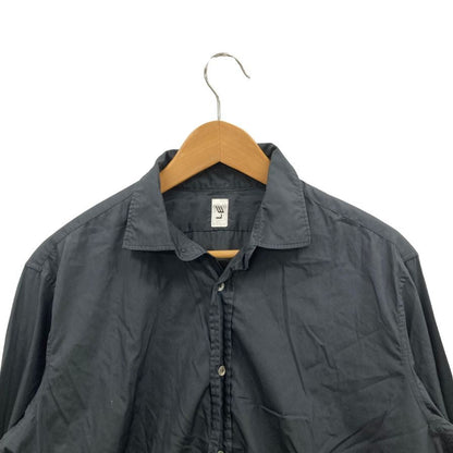 中古◆レショップ レギュラーカラーシャツ 長袖 コットン EY40 Wide Regular Shirts ブラック メンズ サイズ2 L'ECHOPPE 【AFB36】