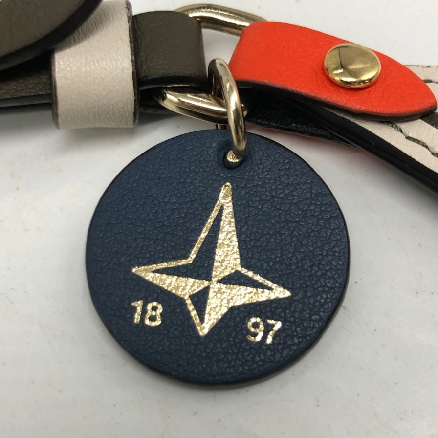 グローブトロッター チャーム キーホルダー ノーススター ネイビー系 globe-trotter【AFI19】【中古】