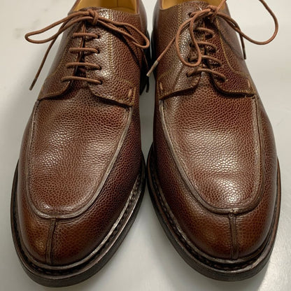 パラブーツ レザーシューズ セビーニュ シボ革 サイズUK6.5 ブラウン PRABOOT ビジネスシューズ 約25.5cm【LA】【中古】