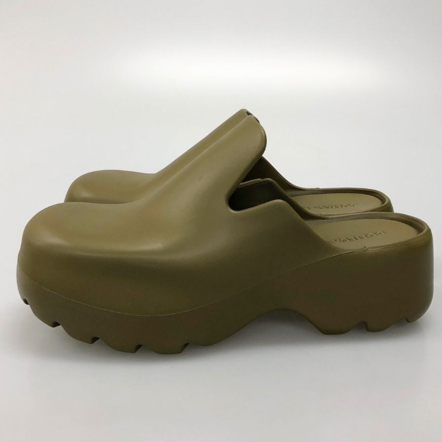 ボッテガヴェネタ サンダル フラッシュ スリッパ  ラバー グリーン系 メンズ サイズ41 BOTTEGA VENETA 約26.5cm【AFD9】