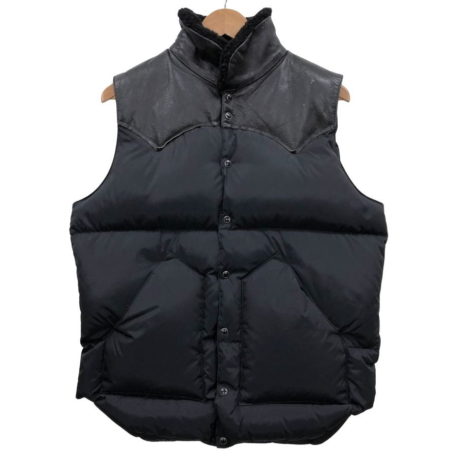 美品◆ロッキーマウンテン フェザーベッド ビームス別注 ダウンベスト CHRISTY VEST ブラック メンズ サイズ40 Rocky Mountain FeatherBed BEAMS 【AFA7】