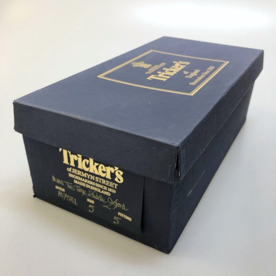 トリッカーズ レザー コンビ サドルシューズ M7581 ブラウン×ブラック メンズ UK5 Trickers 約24.0cm【AFD12】