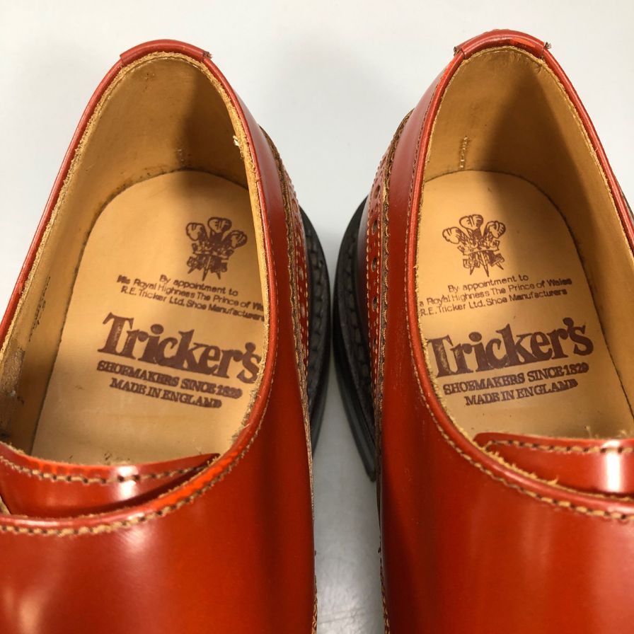 トリッカーズ モーガン レザーシューズ ダブルモンク ストラップ W7867 ブラウン メンズ サイズ7 Tricker‘s MORGAN ブーツ 約25.5cm【LA】【中古】