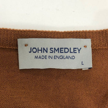 中古■ジョンスメドレー ニットセーター ウール クルーネック オレンジ メンズ サイズL JOHNSMEDLEY 【AFB2】