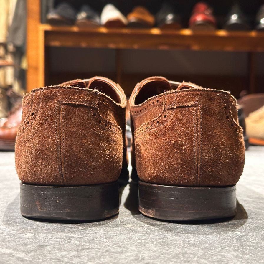 クロケット&ジョーンズ レザーシューズ アルバニー アデレード スエード  ブラウン メンズ サイズUK8D Crockett&Jones ビジネスシューズ 約26.5cm【LA】【中古】