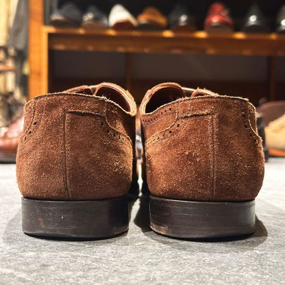 クロケット&ジョーンズ レザーシューズ アルバニー アデレード スエード  ブラウン メンズ サイズUK8D Crockett&Jones ビジネスシューズ 約26.5cm【LA】【中古】