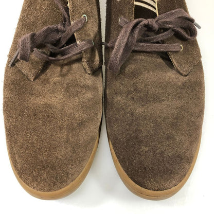 フレッドペリー スニーカー ミッドカット チャッカ スエード 刺繍 ブラウン メンズ サイズ27cm FRED PERRY 約27.0cm【AFC53】