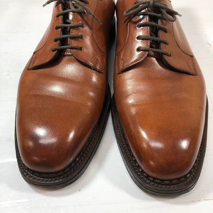 エドワードグリーン プレーントゥ ブラウン UK7.5E 808ラスト メンズ EDWARD GREEN ビジネスシューズ 約26.0cm【LA】【中古】