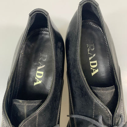 プラダ カーフ レザーシューズ 2EE 190 メンズ サイズ6.5 ブラック PRADA 約25.5cm【AFD6】