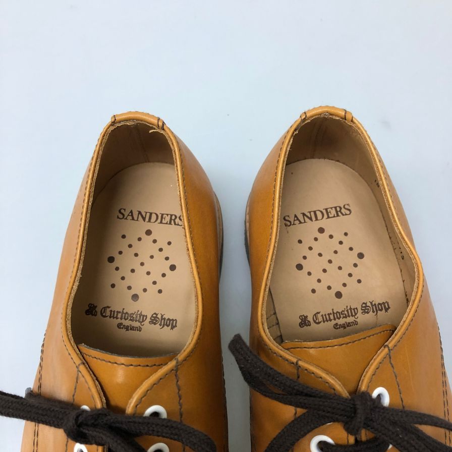サンダース BGS コレクション パンチドキャップ、ダービー ライトブラウン サイズ6 SANDERS 約25.0cm【AFD14】