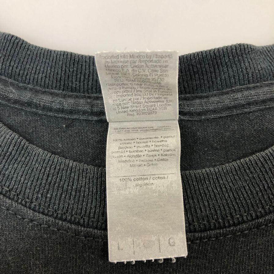 中古◆ギルダン Tシャツ 90年代 原子刺責屋 ブラック メンズ サイズL GILDAN 【AFB39】