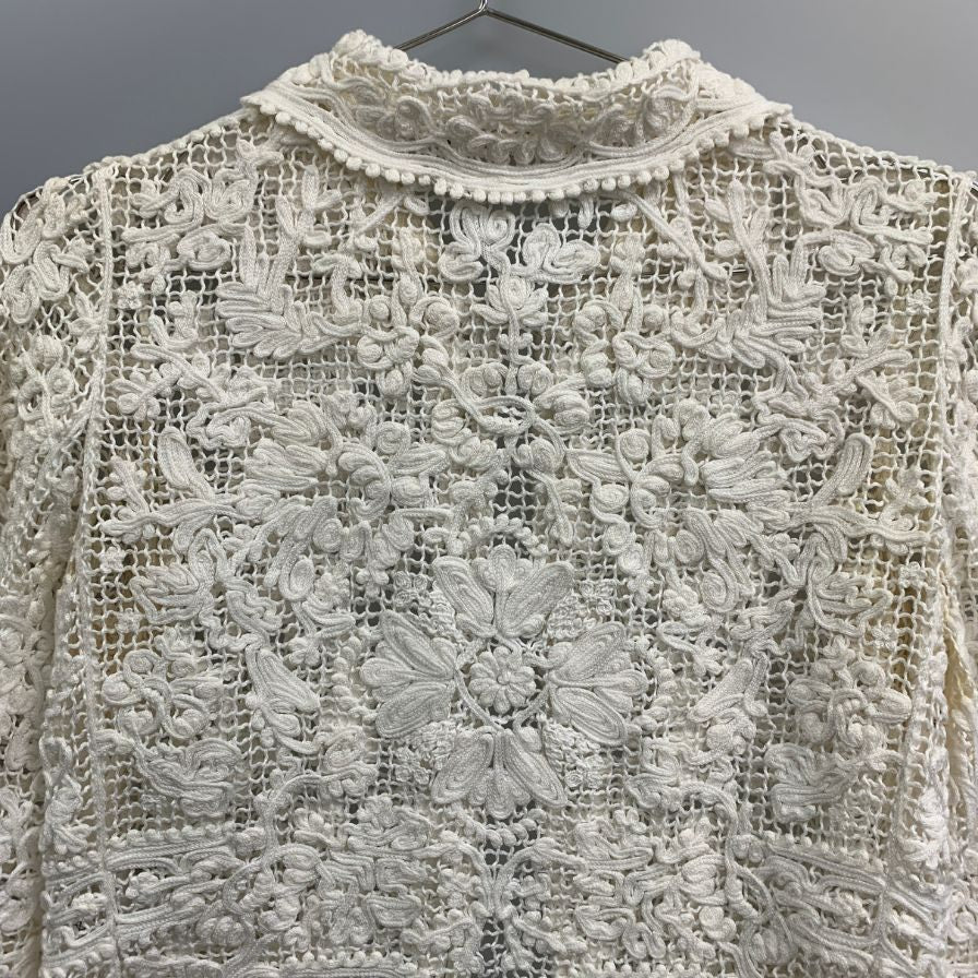 中古■ドルチェガッバーナ レース コットン ジャケット ホワイト サイズ40 レディース DOLCE&GABBANA 【AFB36】