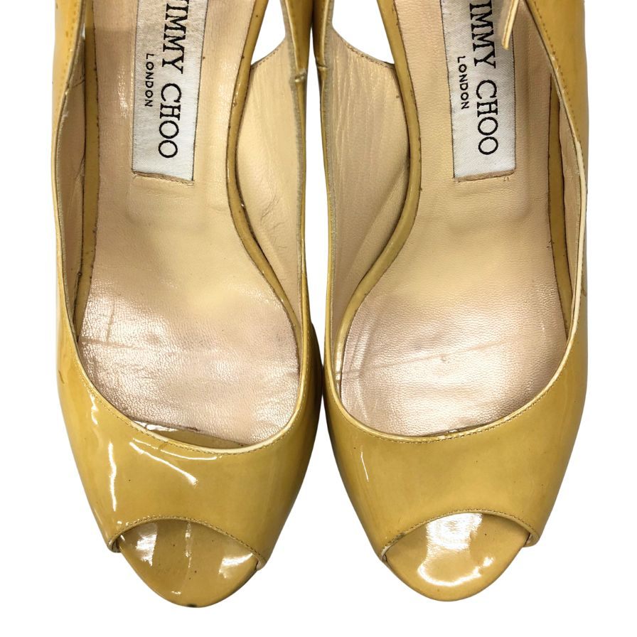 ジミーチュウ ハイヒール ストラップ イエロー サイズ38 JIMMY CHOO 約24.0cm【AFC30】